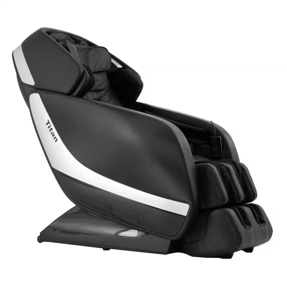 Jupiter XL Series Black Faux Leather Reclining 3D Massage Chair with 3D L-Track, Bluetooth Speakers, XL Height Capacity