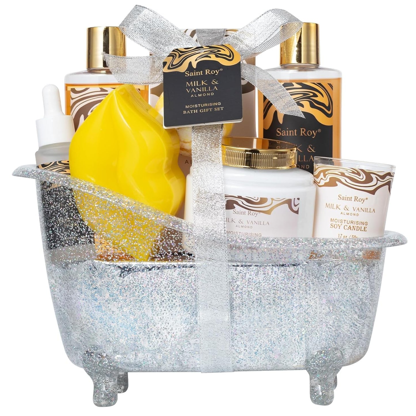 Bath & Body Gift Set, Bath Basket Spa Kit Gifts for Her Him Birthday Gifts for Women, Luxury Home Spa Kit, 8Pcschristmas Gifts for Women Ocean Vanilla, Spa Gift Baskets, Unique Mother'S Day Gifts