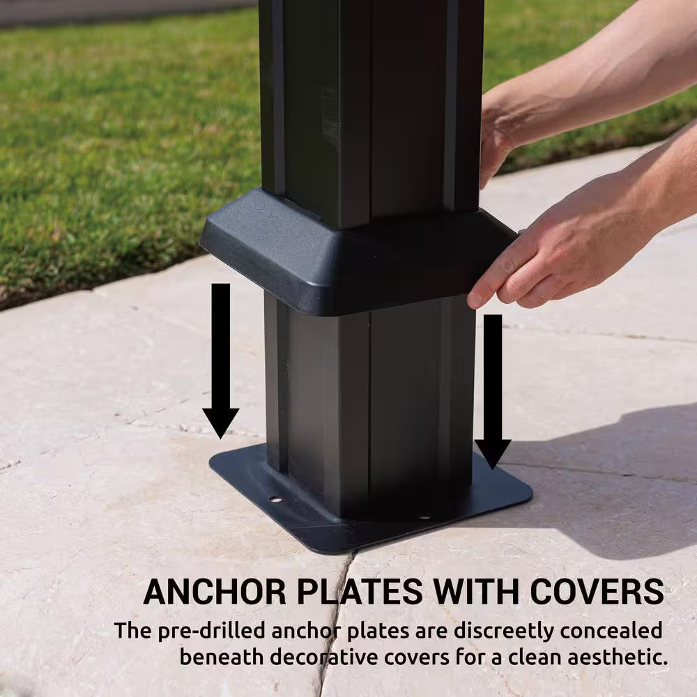 Siena 12 Ft. X 16 Ft. Aluminum Hard Top Gazebo with Sliding Screen