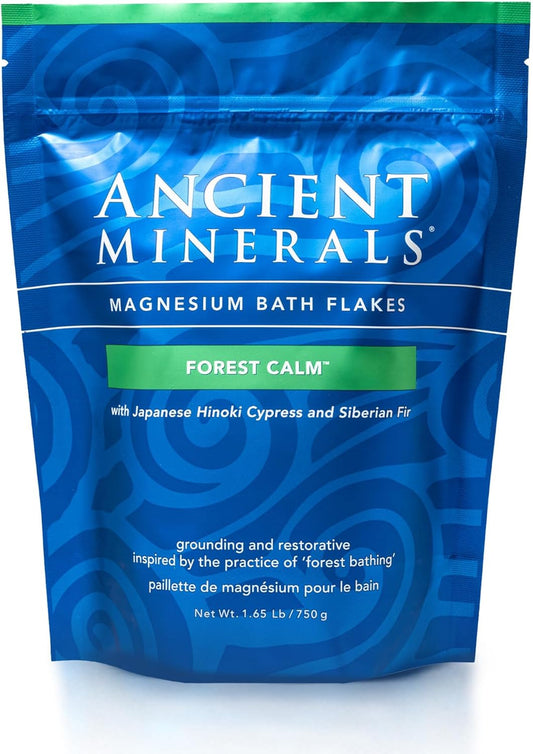 Magnesium Bath Flakes Forest Calm - Resealable Magnesium Bag of Zechstein Chloride Alternative to Epsom Bath Salt (1.65 Lb)