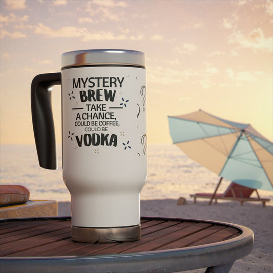 Stainless Steel Travel Mug with Handle - 14oz | Adventure-Ready Insulated Design