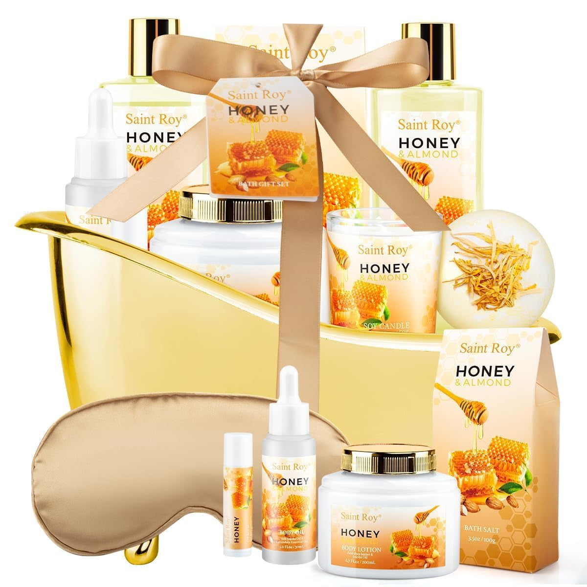 Bath & Body Gift Set, Bath Basket Spa Kit Gifts for Her Him Birthday Gifts for Women, Luxury Home Spa Kit, 8Pcschristmas Gifts for Women Ocean Vanilla, Spa Gift Baskets, Unique Mother'S Day Gifts