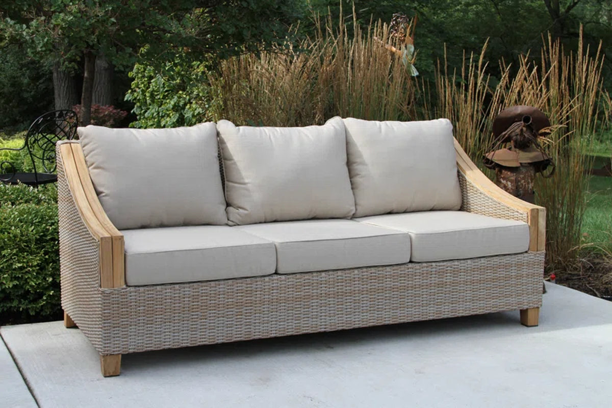 Carlton 4 Piece Rattan Sofa Seating Group with Sunbrella Cushions