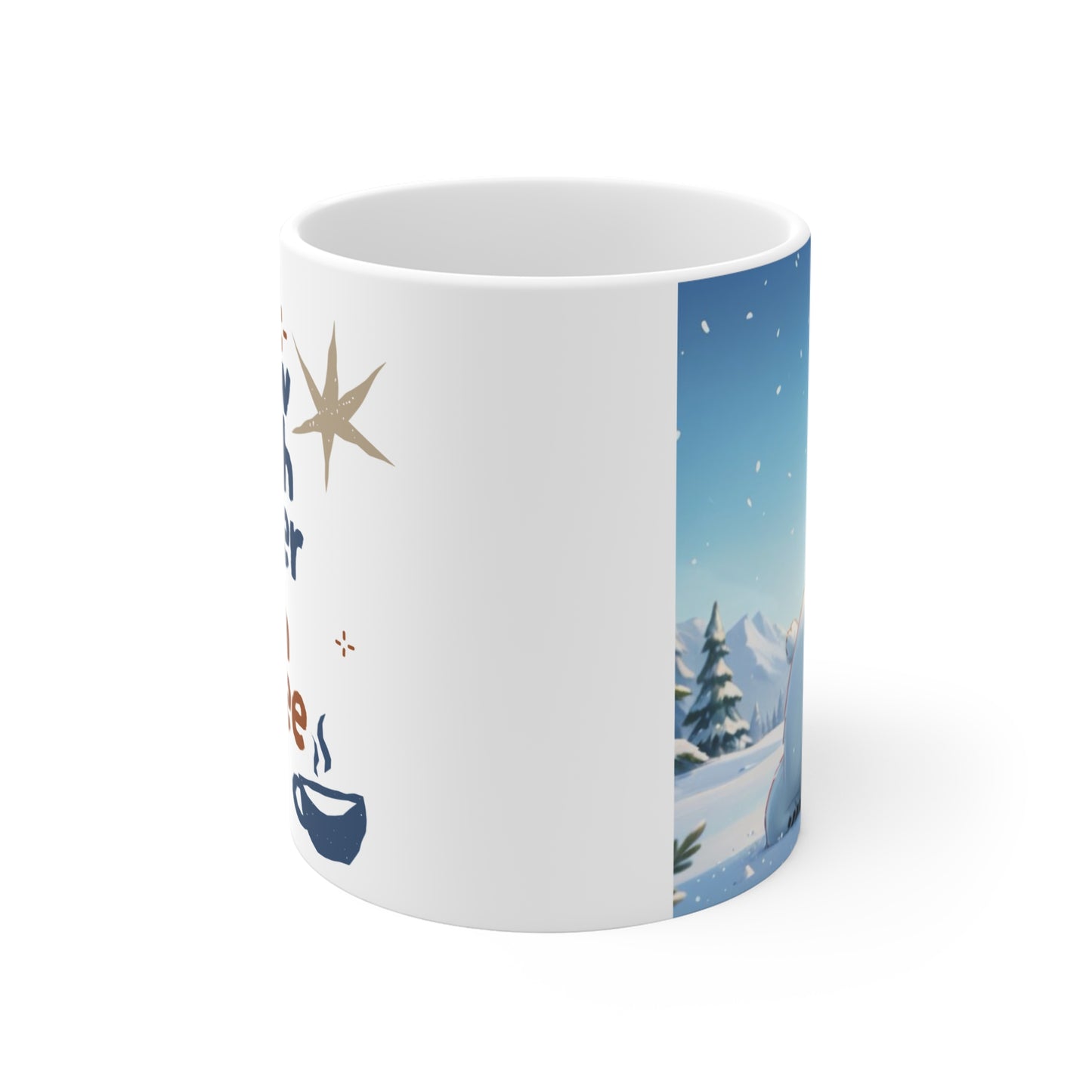 Snow Much Better with Coffee - Winter-Themed 11oz Ceramic Mug | BPA-Free, Durable, Perfect for Coffee, Tea, Hot Chocolate & Gifts.