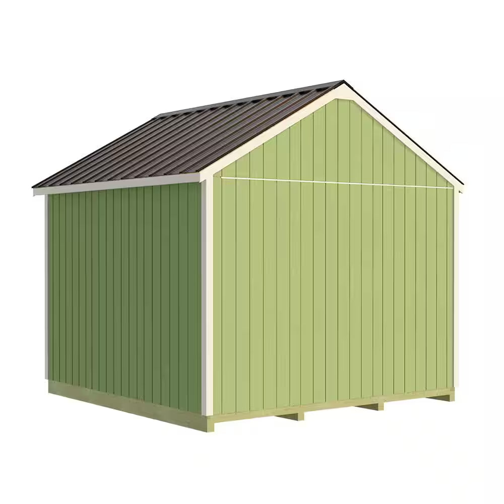 Backyard Basecamp 12 Ft. X 12 Ft. Wood Shed Kit with Space-Saving Sliding Doors and Fortressfloor