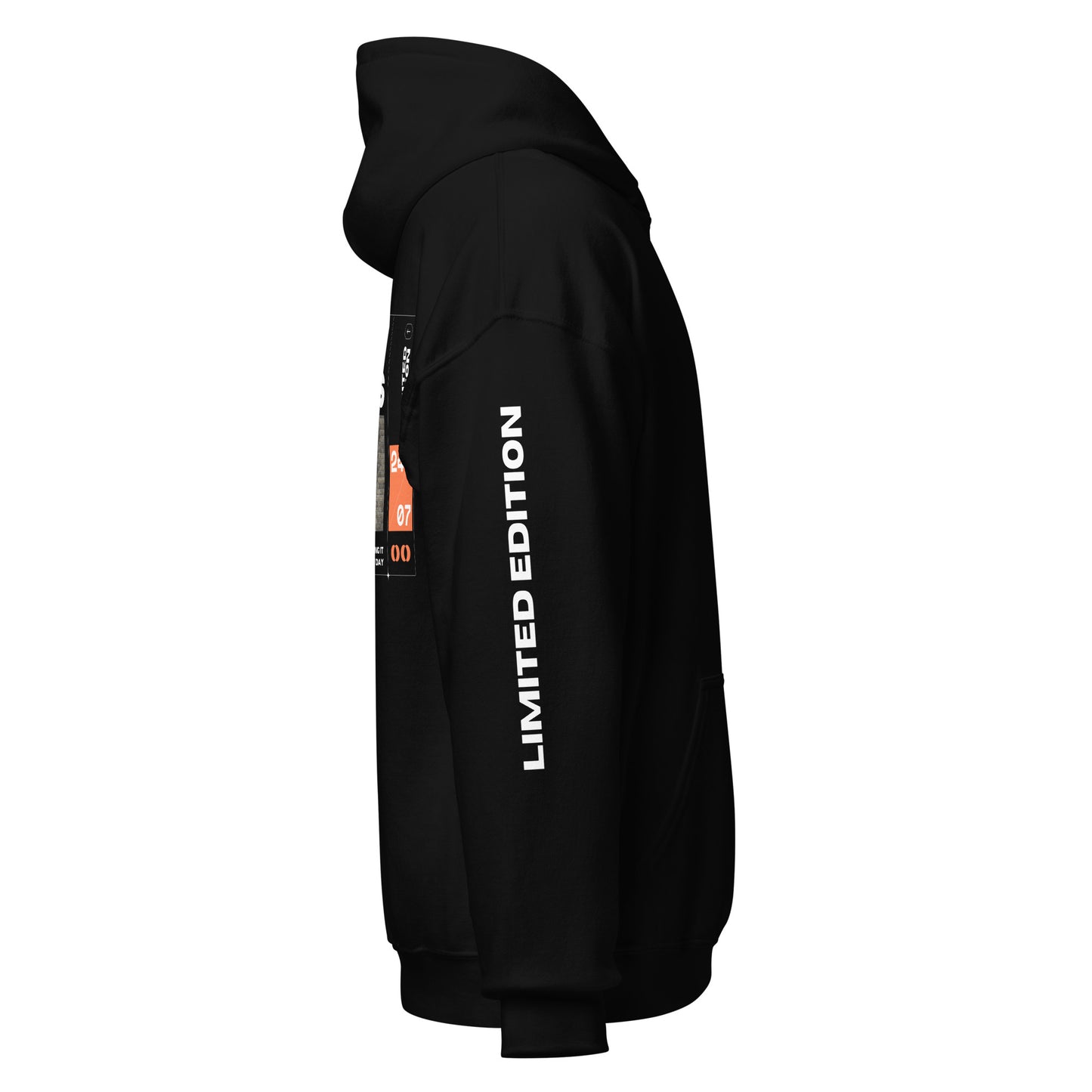 Good Vibes Basketball Hoodie | Unisex Graphic Streetwear Hoodie | Sports Style Limited Edition Sweatshirt Orange