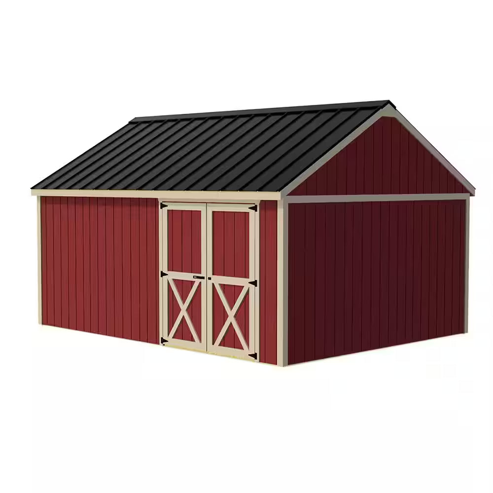 Crafter'S Connection 16 Ft. X 12 Ft. Wood Shed Kit with Spacious Barn Doors