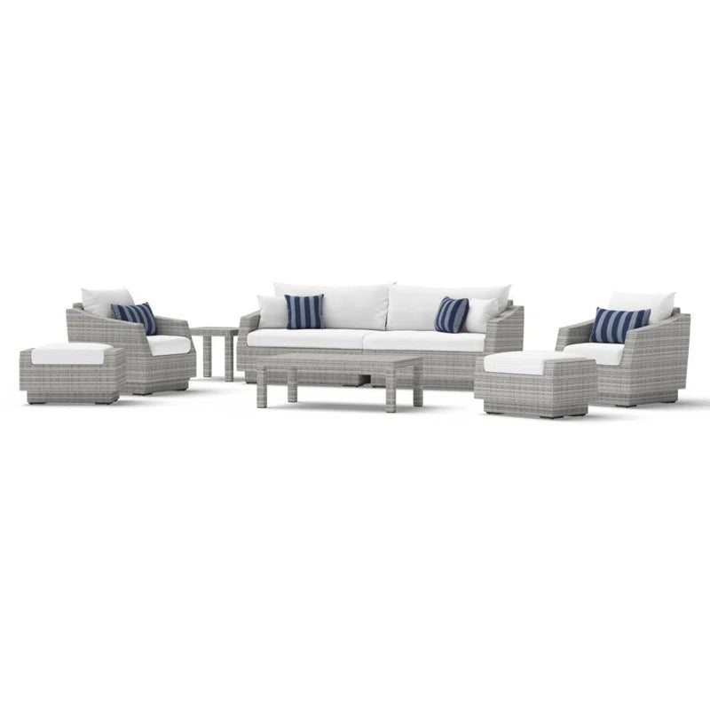 Fionnula 7 Piece Wicker Rattan Sofa Seating Group with Sunbrella Cushions