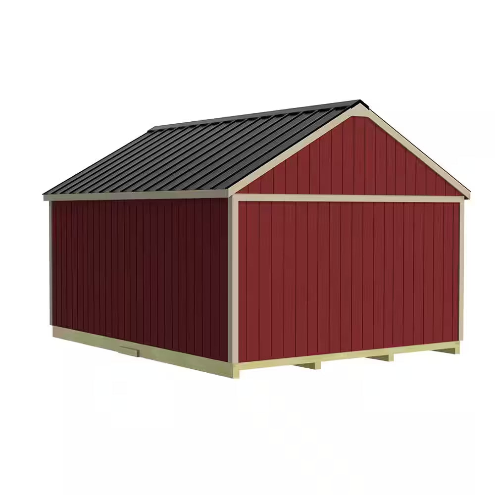 Crafter'S Connection 16 Ft. X 12 Ft. Wood Shed Kit with Spacious Barn Doors