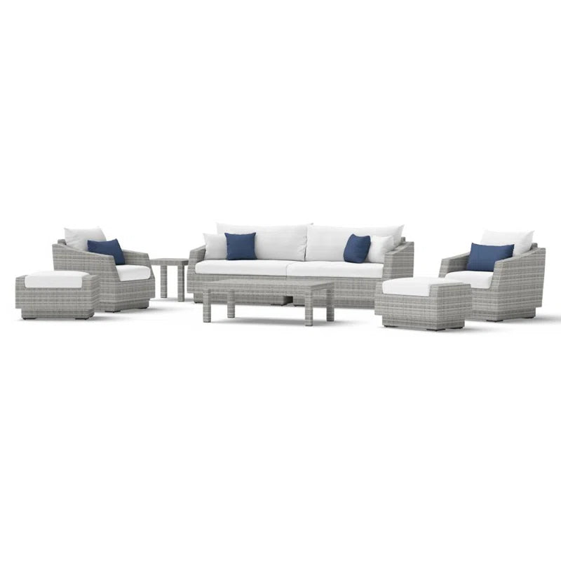 Fionnula 7 Piece Wicker Rattan Sofa Seating Group with Sunbrella Cushions