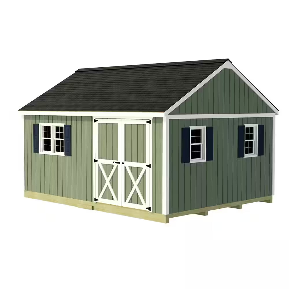 Crafter'S Connection 16 Ft. X 12 Ft. Wood Shed Kit with Spacious Barn Doors