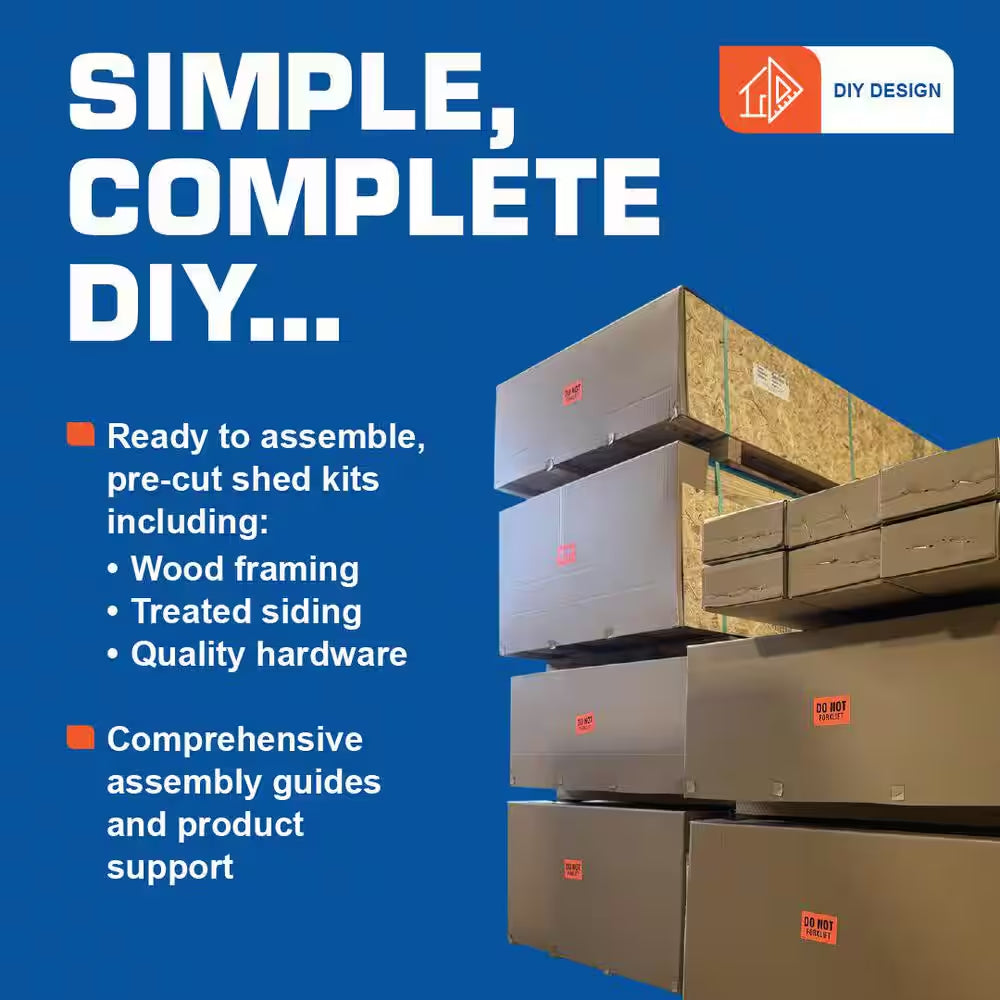 Crafter'S Connection 16 Ft. X 12 Ft. Wood Shed Kit with Spacious Barn Doors