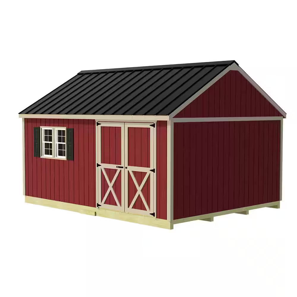 Crafter'S Connection 16 Ft. X 12 Ft. Wood Shed Kit with Spacious Barn Doors