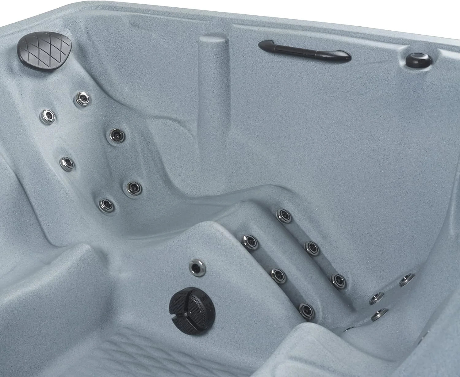 Trend 28-Jets Lounger Hot Tub Seats 5, Plug & Play, Gray, Rectangle, by