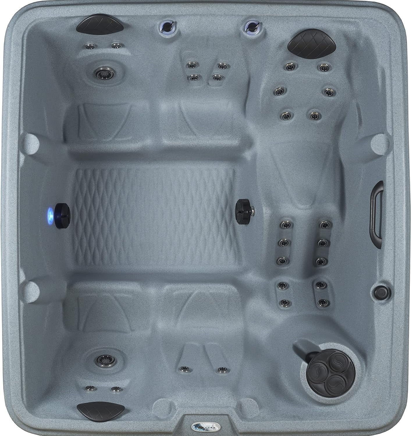 Trend 28-Jets Lounger Hot Tub Seats 5, Plug & Play, Gray, Rectangle, by
