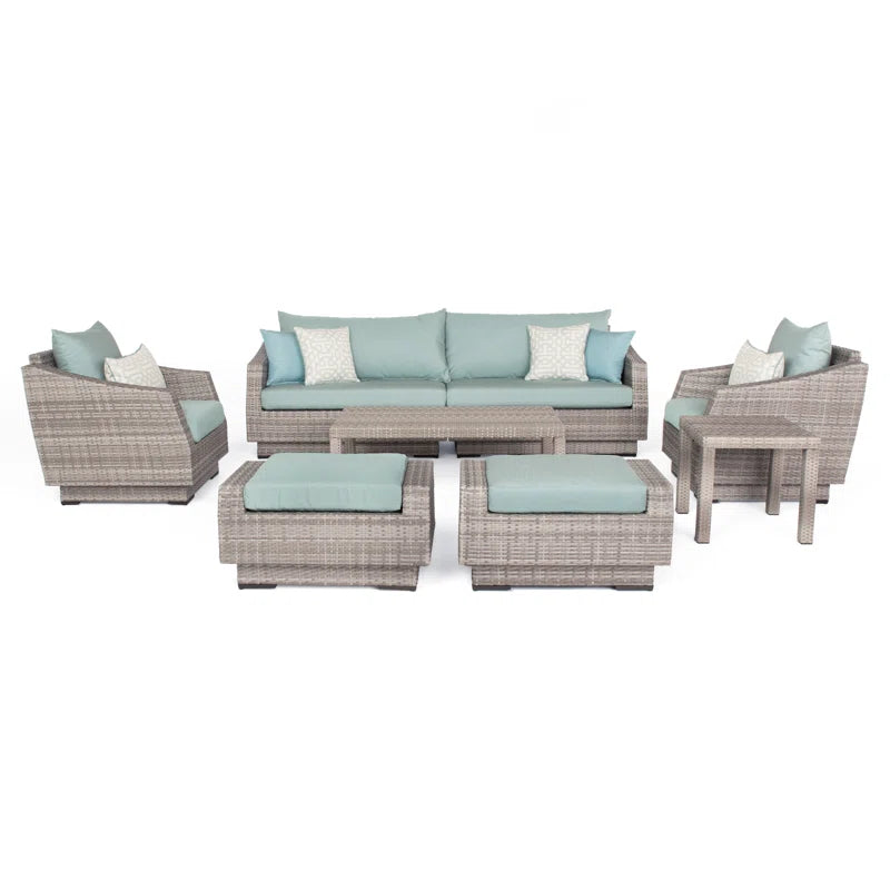 Fionnula 7 Piece Wicker Rattan Sofa Seating Group with Sunbrella Cushions