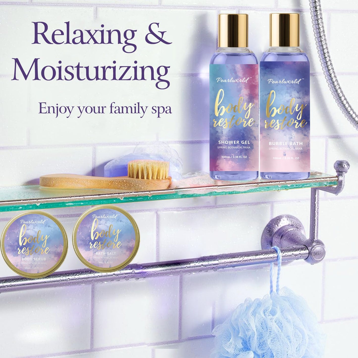 Spa Kit for Women, 12 Pcs Luxury Bath Skin Care Shower Bath Set, Spa Gift Sets with Reusable Bag, Bath Bomb, Christams Birthday Gifts for Teen Girls, Her, Mom