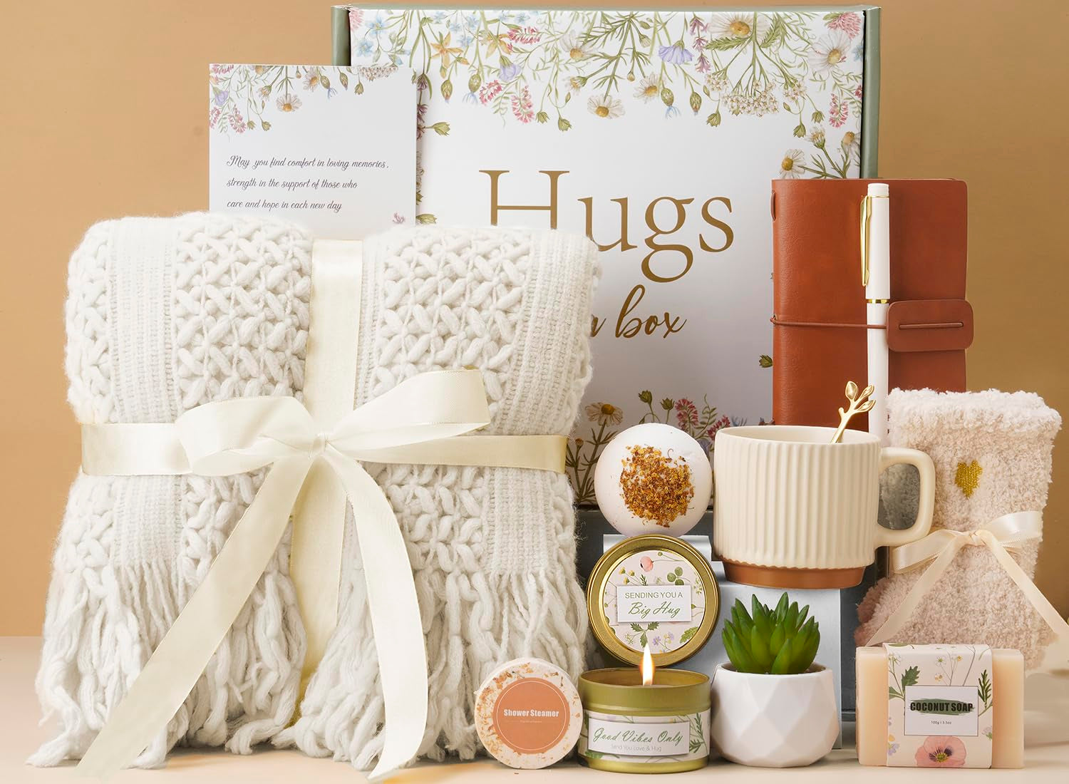 Gifts for Women,Self Care Get Well Soon Care Package,Hug in a Box Relaxing Spa Gift Baskets,Sympathy,Feel Better,Inspirational Thinking of You Gifts for Women Friend Her Sister Mom Grandma Birthday