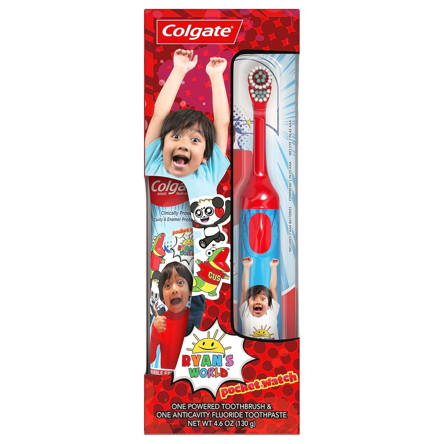 Kids Battery Powered Toothbrush, Ryan'S World, Extra Soft Bristles, 1 Pack