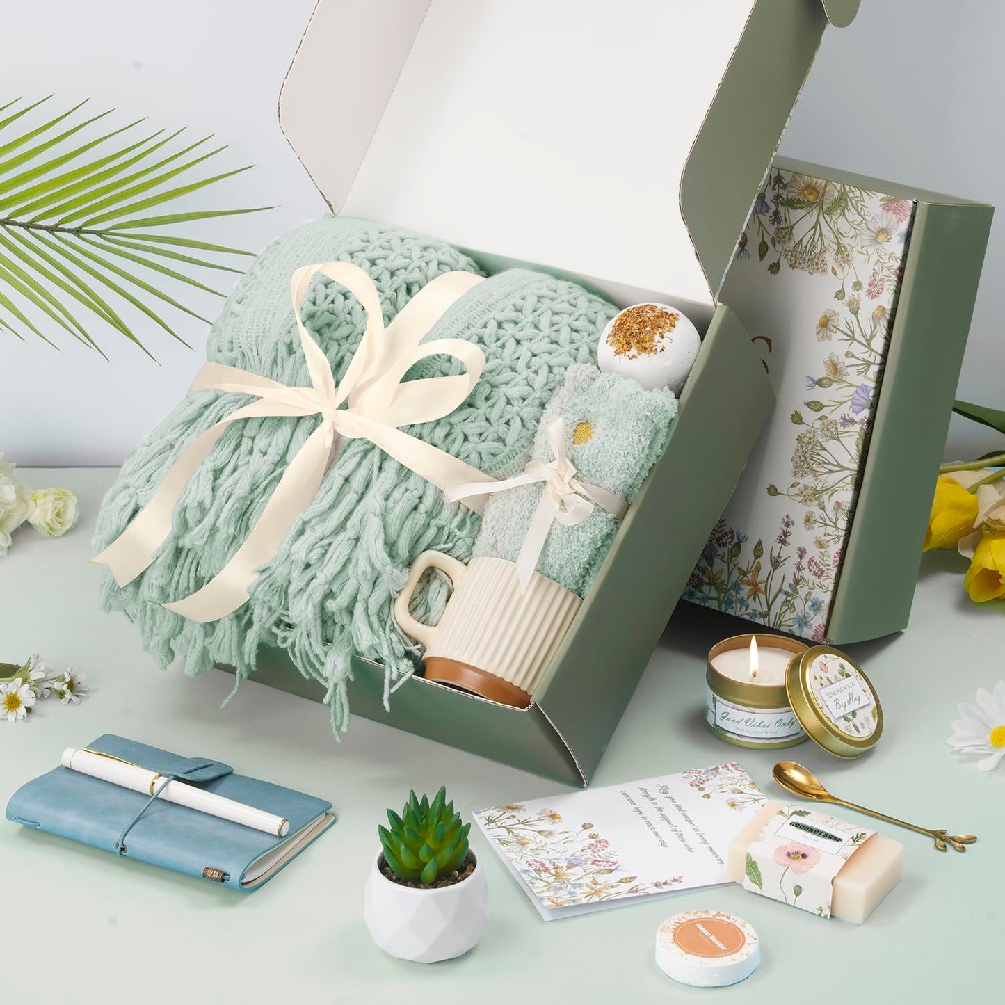 Gifts for Women,Self Care Get Well Soon Care Package,Hug in a Box Relaxing Spa Gift Baskets,Sympathy,Feel Better,Inspirational Thinking of You Gifts for Women Friend Her Sister Mom Grandma Birthday