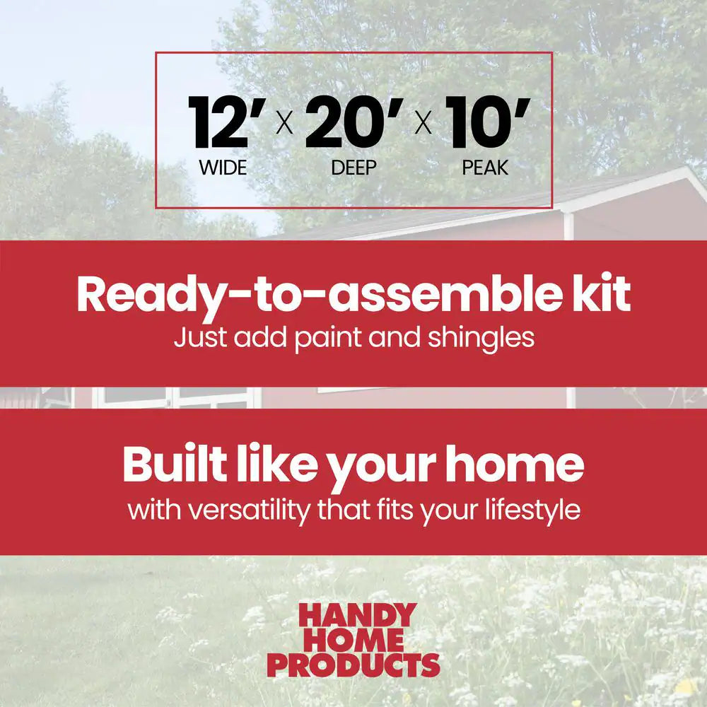 Do-It Yourself Astoria 12 Ft. X 20 Ft. Wood Garden Shed Storage with Smartside and Floor System Included (240 Sq. Ft.)