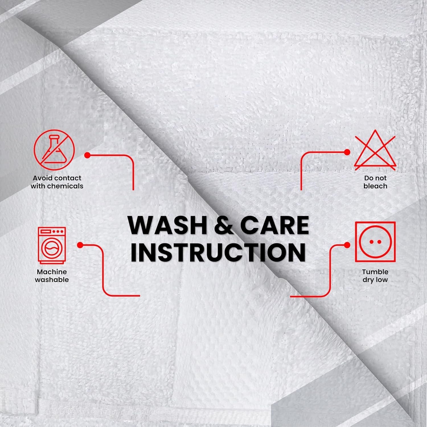 Luxury Wash Cloths for Showering [13X13] – 100% Cotton Washcloths [Pack of 12], Soft and Absorbent Face Towels for Bathroom Wash Clothes, Gym, and Spa (Brilliant White)