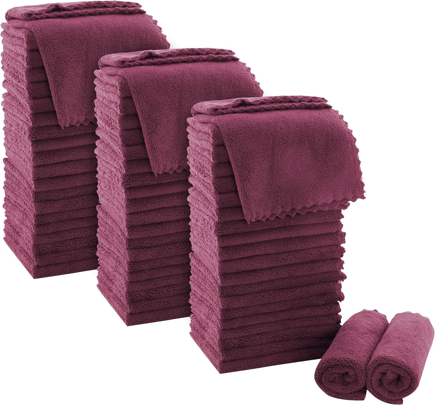 Ultra Soft Premium Washcloths Set - 12 X 12 Inches - 24 Pack - Quick Drying - Highly Absorbent Coral Velvet Bathroom Wash Clothes - Use as Bath, Spa, Facial, Fingertip Towel (Grey)