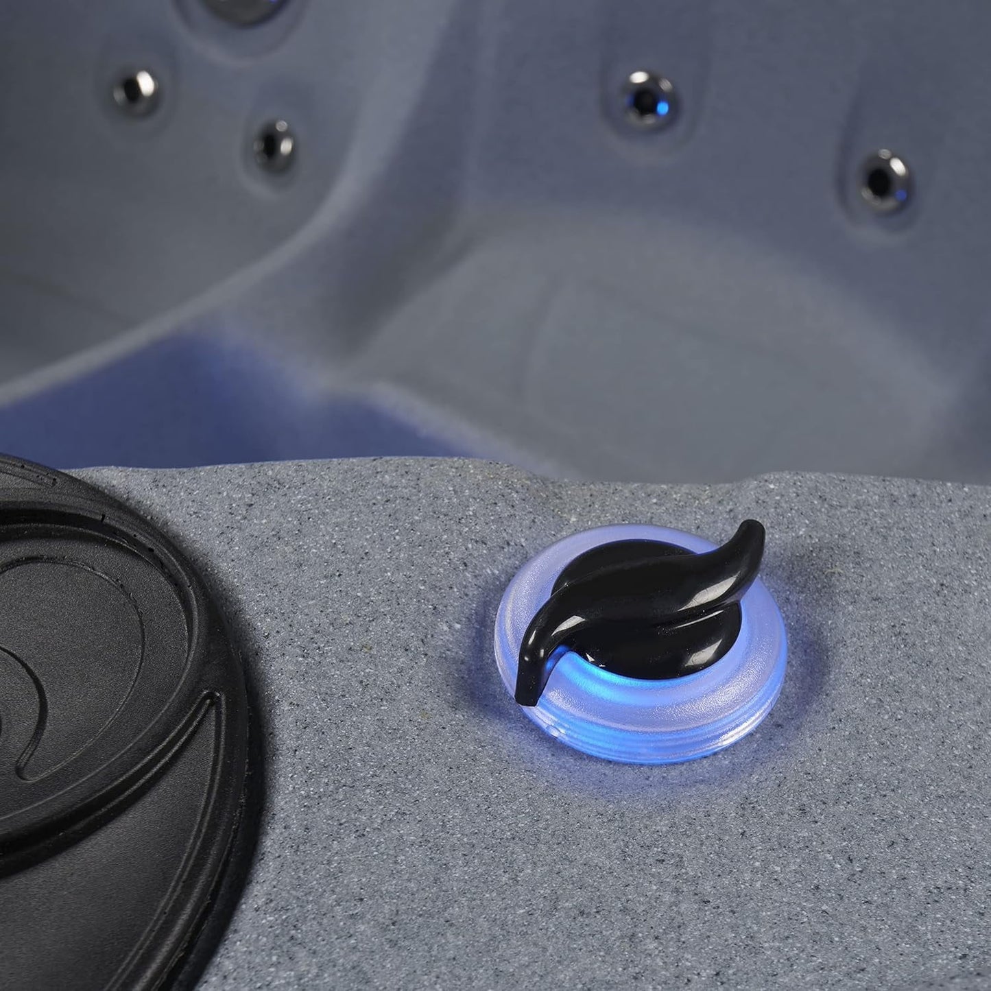 Trend 28-Jets Lounger Hot Tub Seats 5, Plug & Play, Gray, Rectangle, by