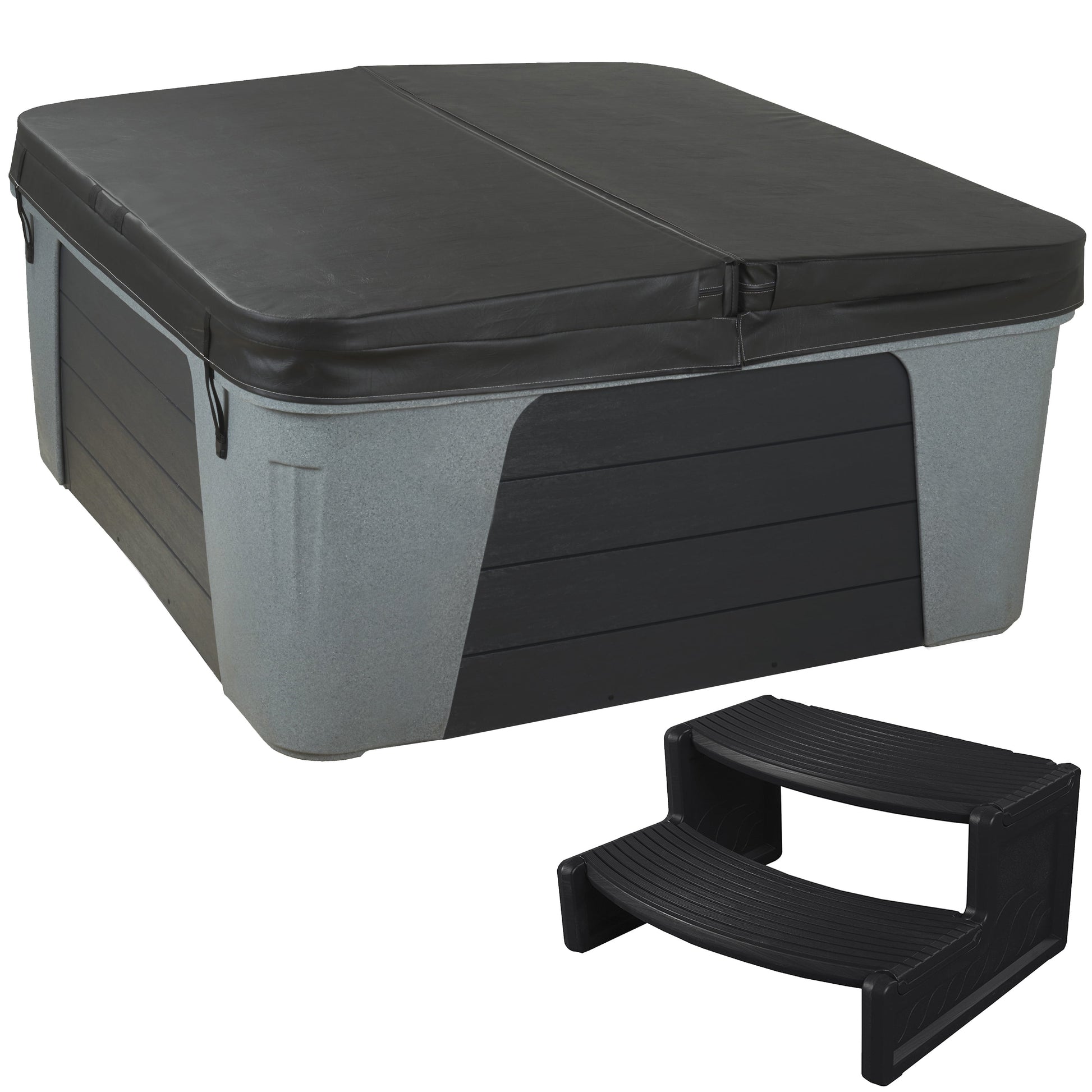 Trend 28-Jets Lounger Hot Tub Seats 5, Plug & Play, Gray, Rectangle, by